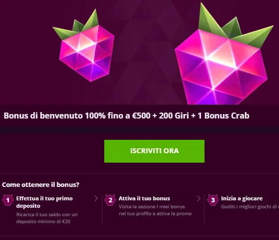 Malina Bonus Registrazione