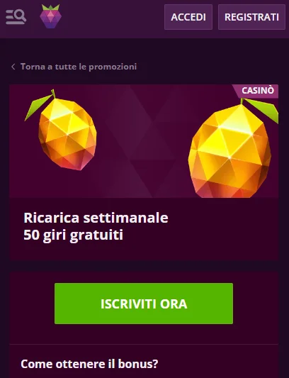 Bonus Mobile Malina Casino